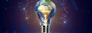 Africa globe on a bulb