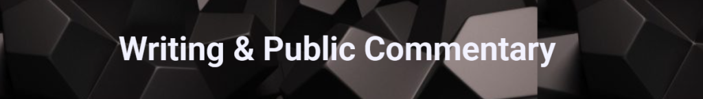Writing and Public Commentary - Sophia Bekele