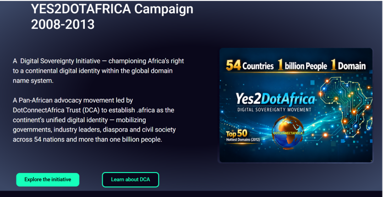 Yes2dotafrica campaign Digital Soverenity| DotConnectAfrica